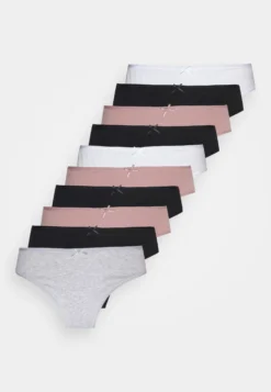 Anna Field Shannon 10 Pack Brief - Slip - Pink/Grey