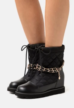 Anna Field Winter Boot - Bottines Compensées - Black