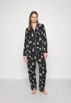 Anna Field Set - Pyjama - Black/Offwhite