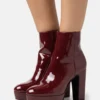 Anna Field Bottines À Talons Hauts - Dark Red