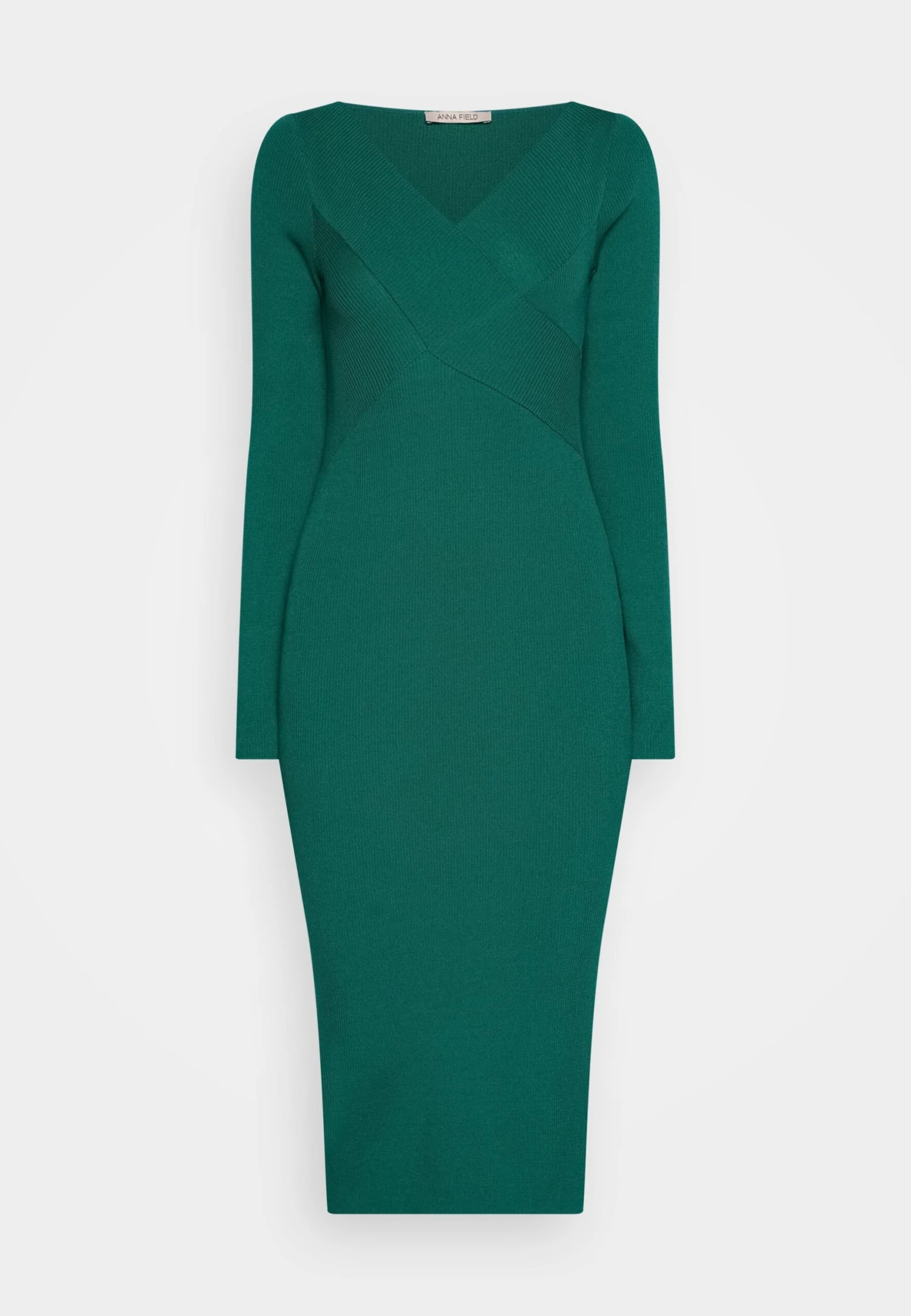 Anna Field V Ausschnitt Bodycon Midi Strickkleid - Robe Fourreau - Green 5 Anna Field V Ausschnitt Bodycon Midi Strickkleid - Robe Fourreau - Green â Image 5