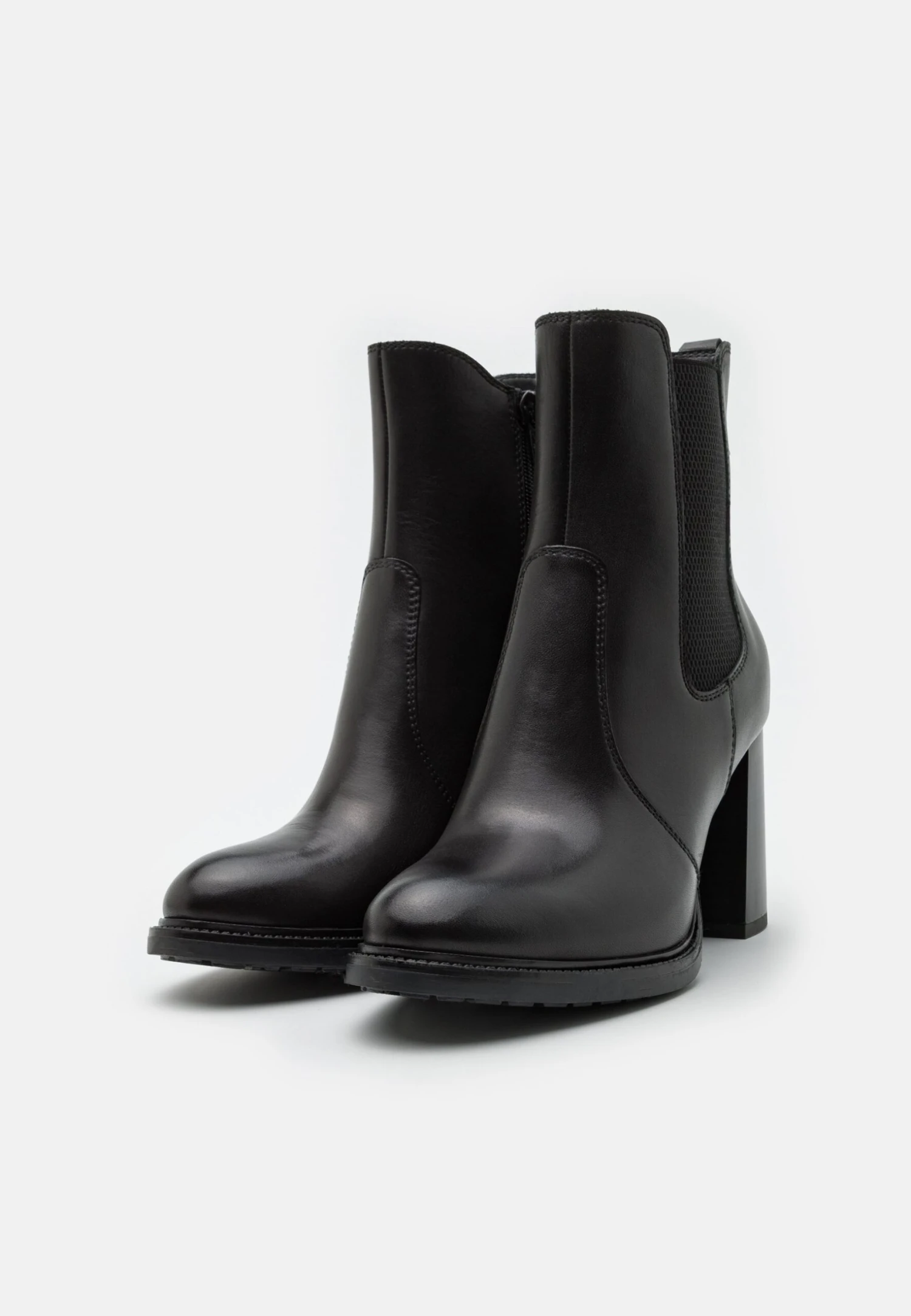 Leather - Bottines À Talons Hauts - Black 3 Leather - Bottines À Talons Hauts - Black – Image 3